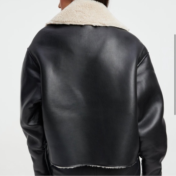 Good American Bomber style vegan leather jacket size 5/6 (2XL/3XL) New!! - Picture 10 of 10